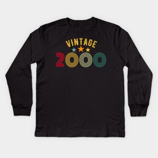 Vintage 2000 Birthday Kids Long Sleeve T-Shirt